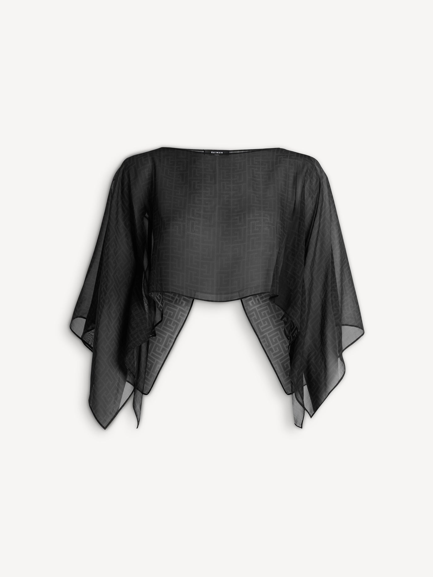 Top de plage Monogramme en mousseline