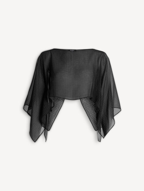 Monogram beach top in chiffon
