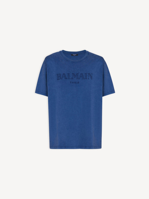 Loose T-shirt with vintage Balmain embroidery
