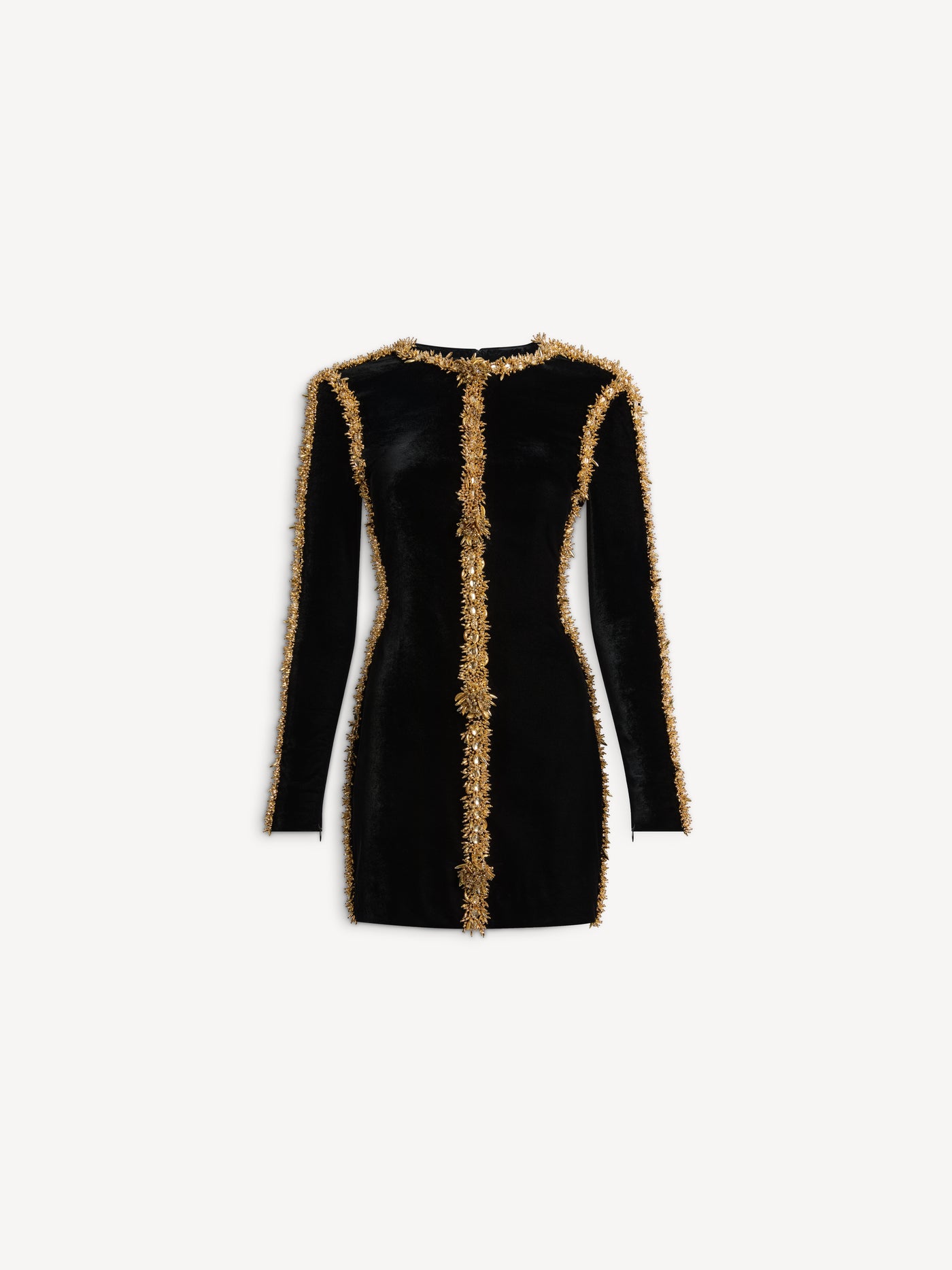 Samtkleid mit Borte