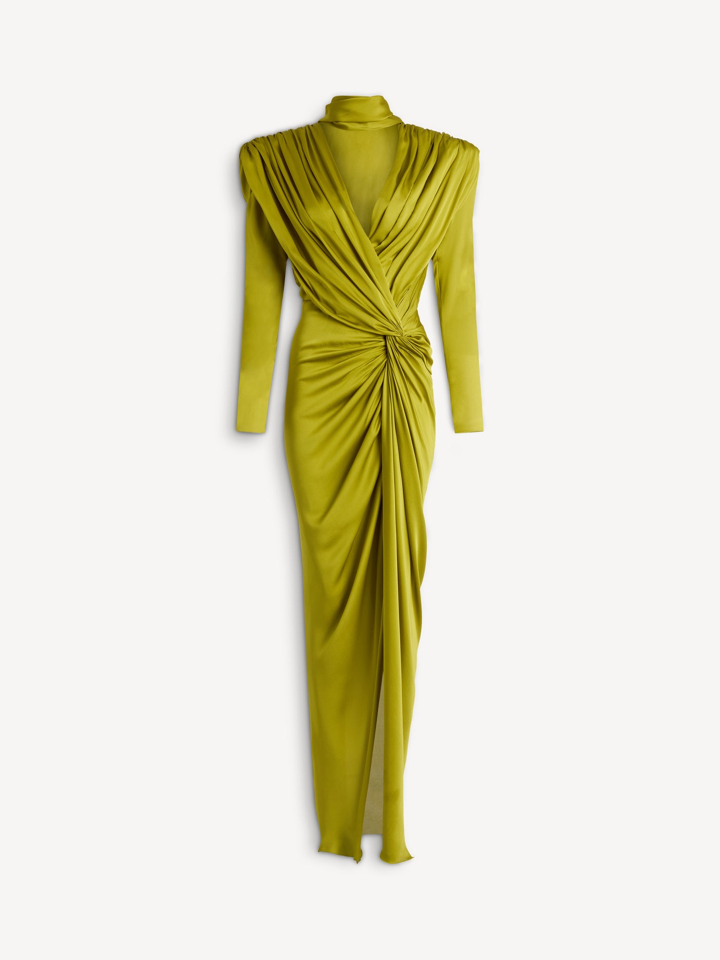 Langes Kleid aus Seidenmusselin