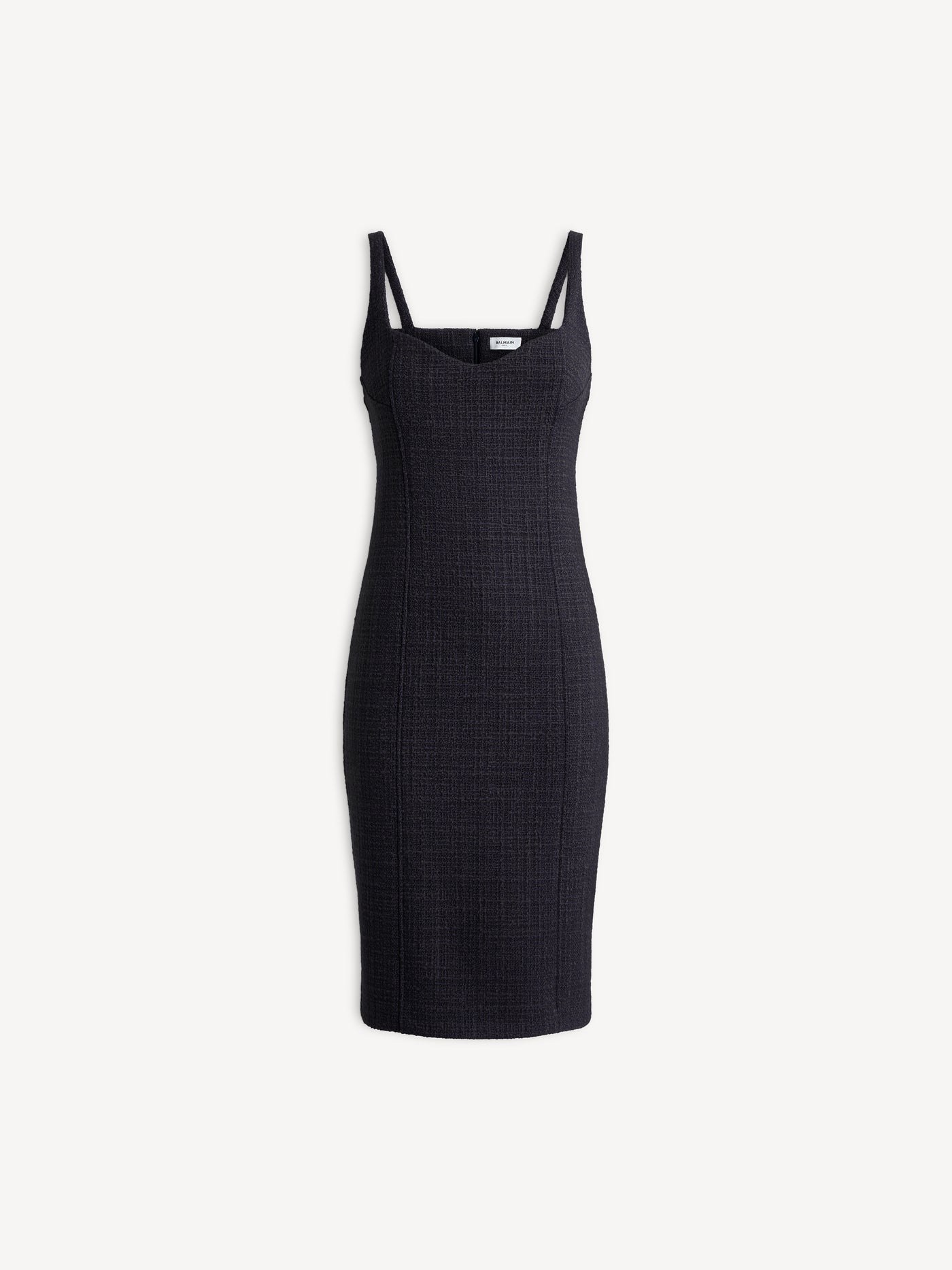 Tweedkleid mit schmalen Trägern