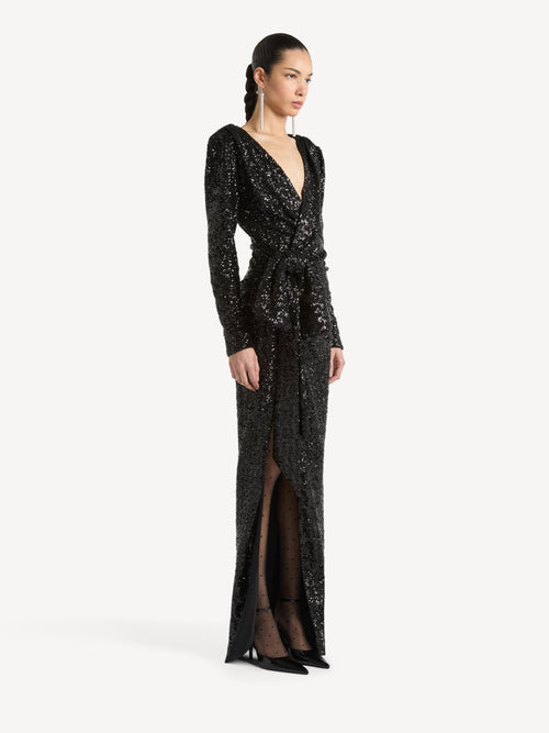 Long sequinned dress