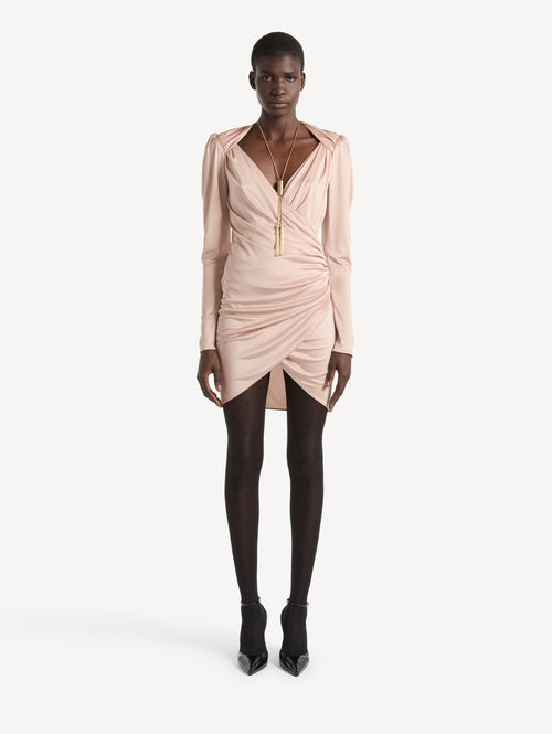Draped flowing jersey dress