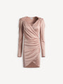 Vestido drapeado de punto fluido