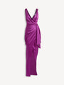 Draped silk satin dress