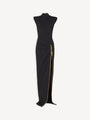 Robe longue fendue en jersey