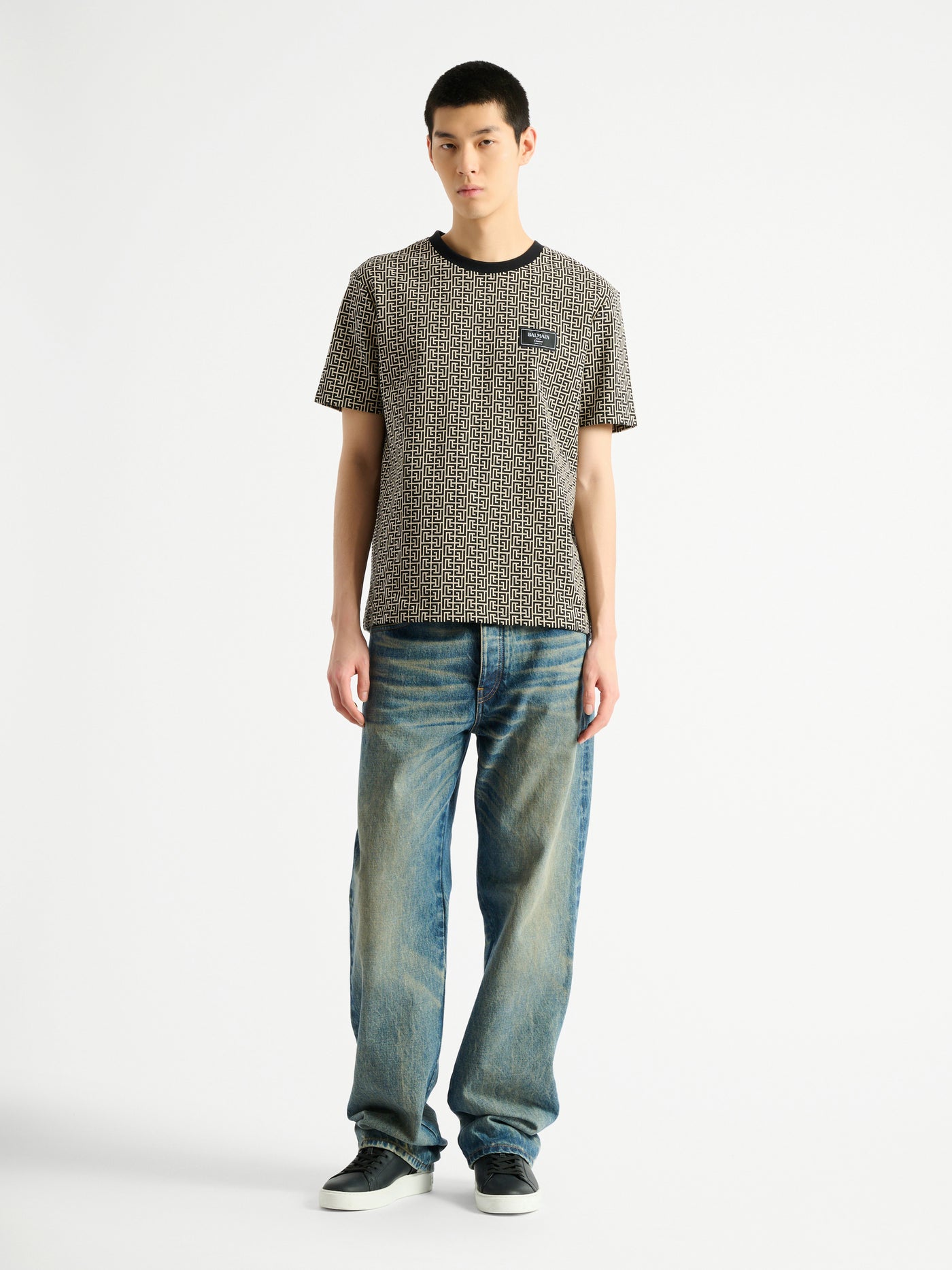T-shirt en jacquard monogrammé