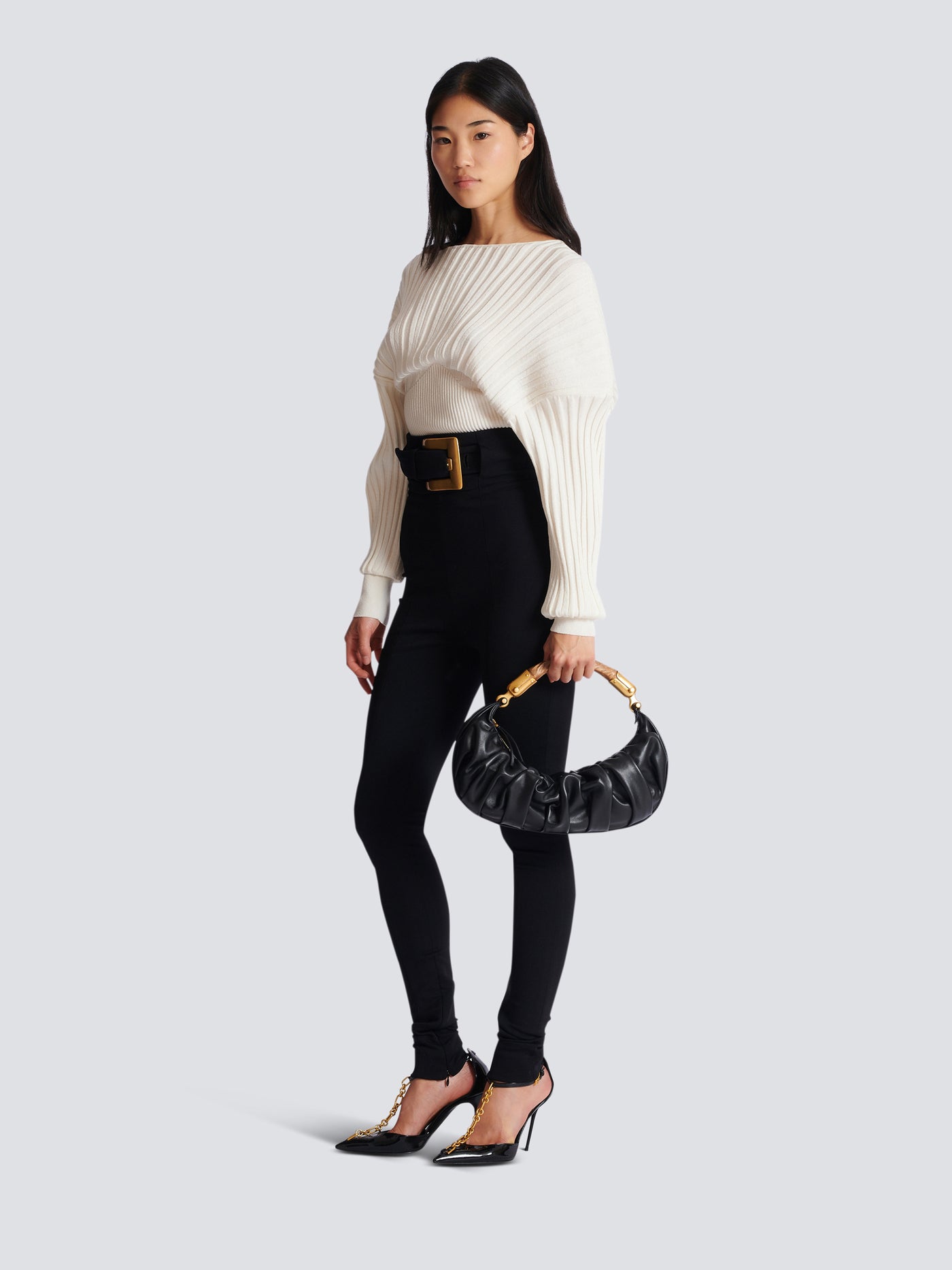 Sac Ébène Medium en cuir de veau