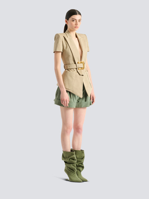 Belted gabardine Anthem jacket