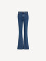 Straight-leg denim jeans