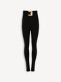Stretch trousers with belt