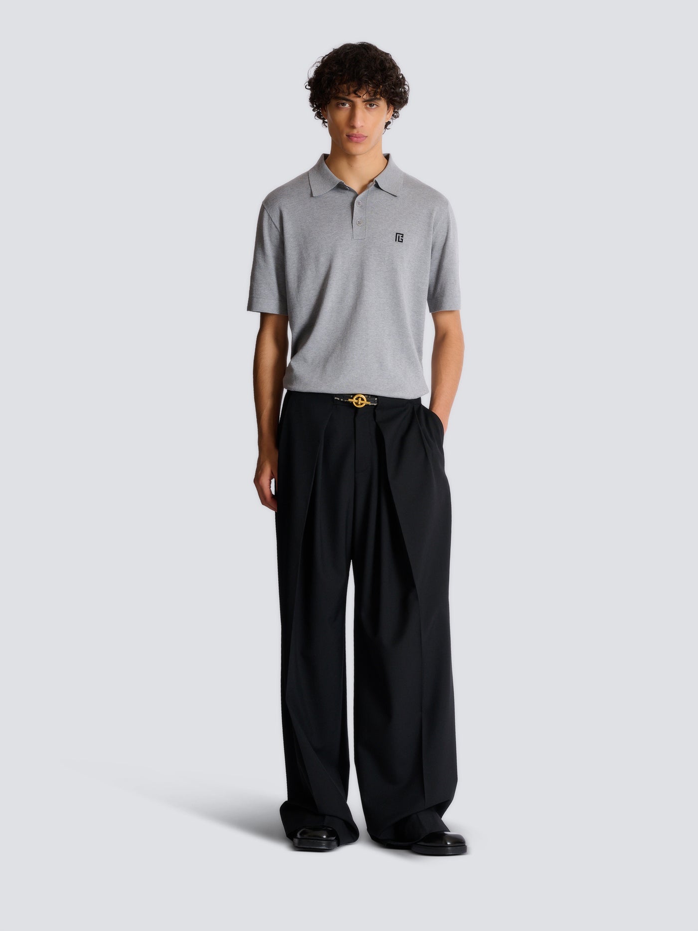 Polo en coton brodé