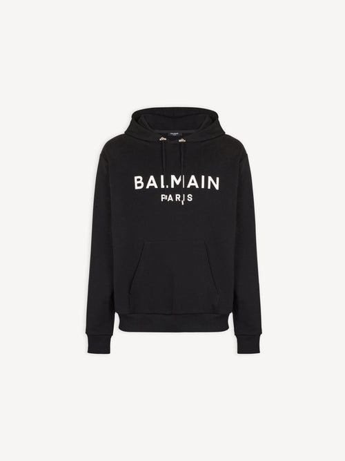Printed cotton hoodie