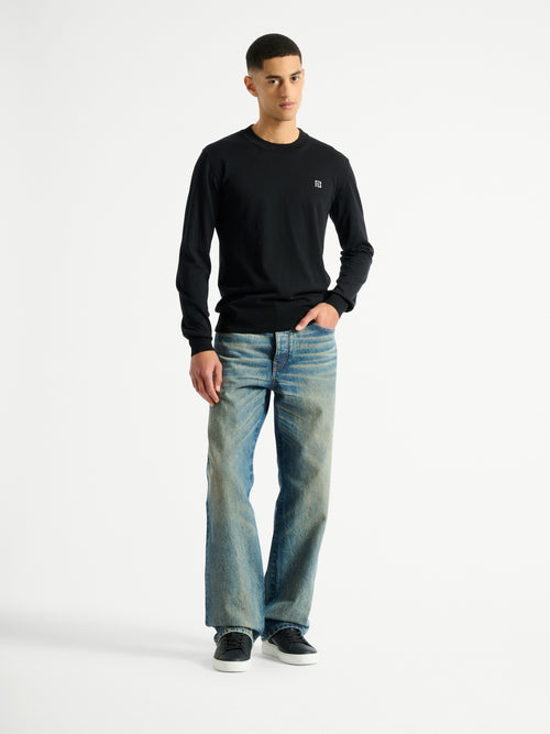 Fine silk and cotton jumper