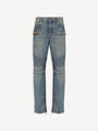 Pantalon biker en denim vintage