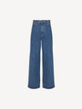 Blue denim wide-leg jeans
