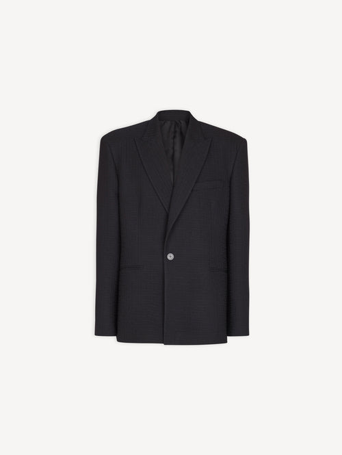 Monogram grain de poudre 1-button jacket