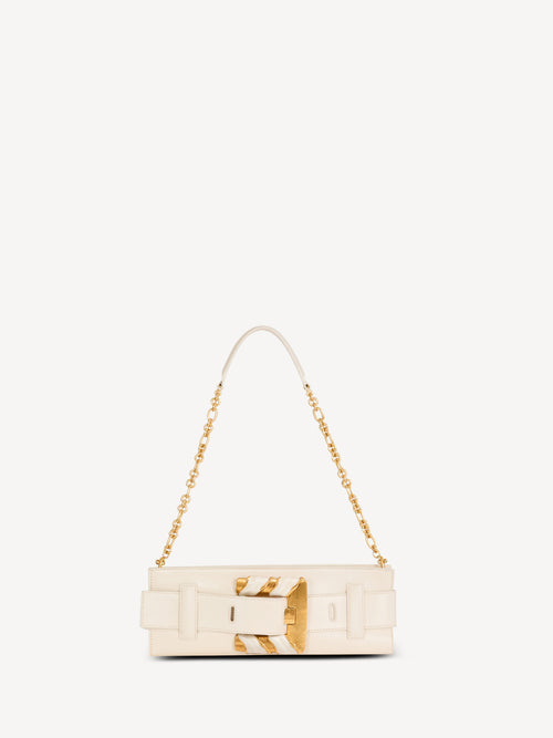 Anthem lambskin and enamel clutch