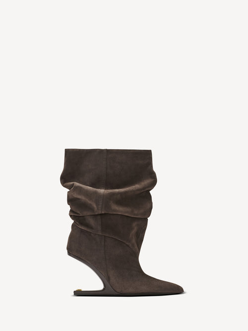 No Wedge-Stiefeletten aus Wildleder