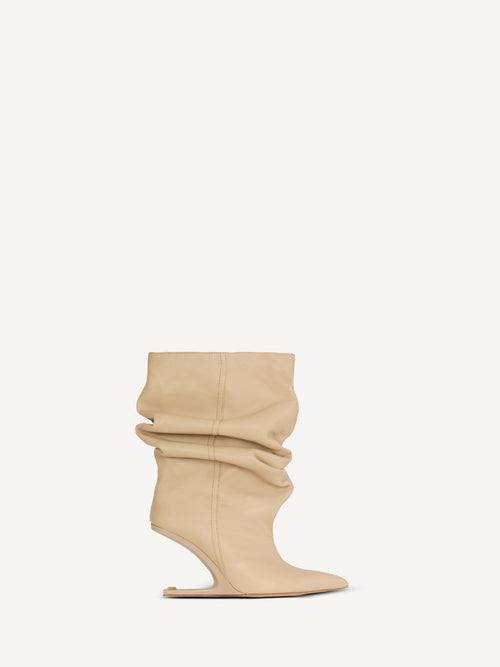 Bottines No Wedge en cuir lisse