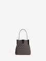 Release Bucket bag in jacquard and calfskin