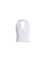 Quilted knit halterneck top