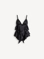 Satin top with thin straps
