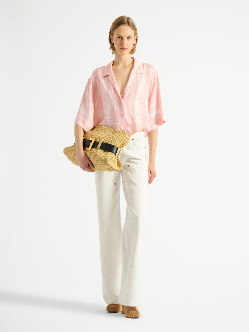 Bedrucktes Foulard Pyjamahemd