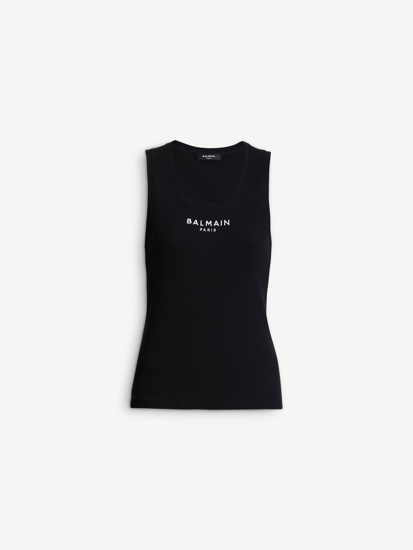 Tanktop mit Balmain Paris-Stickerei