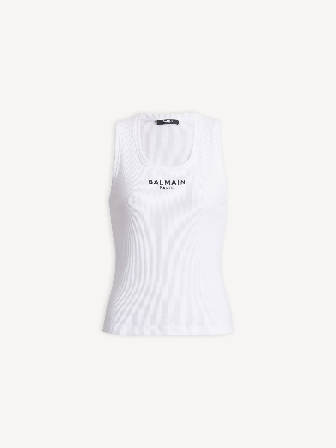 Tanktop mit Balmain Paris-Stickerei