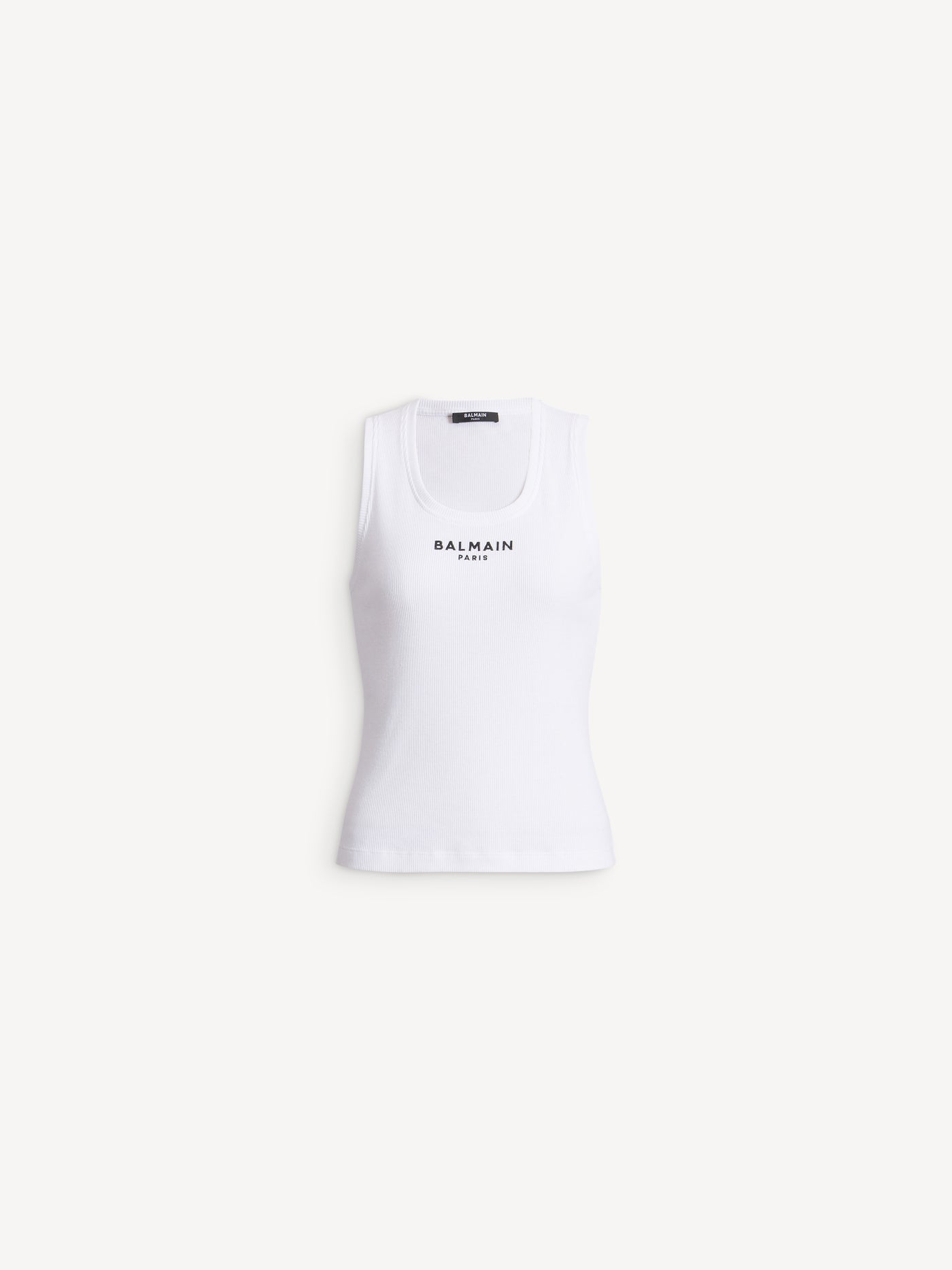 Tanktop mit Balmain Paris-Stickerei