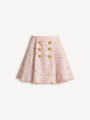 Falda estilo patinadora de tweed