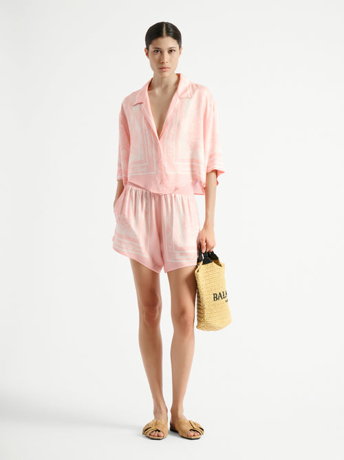 Short stile pigiama con stampa Foulard