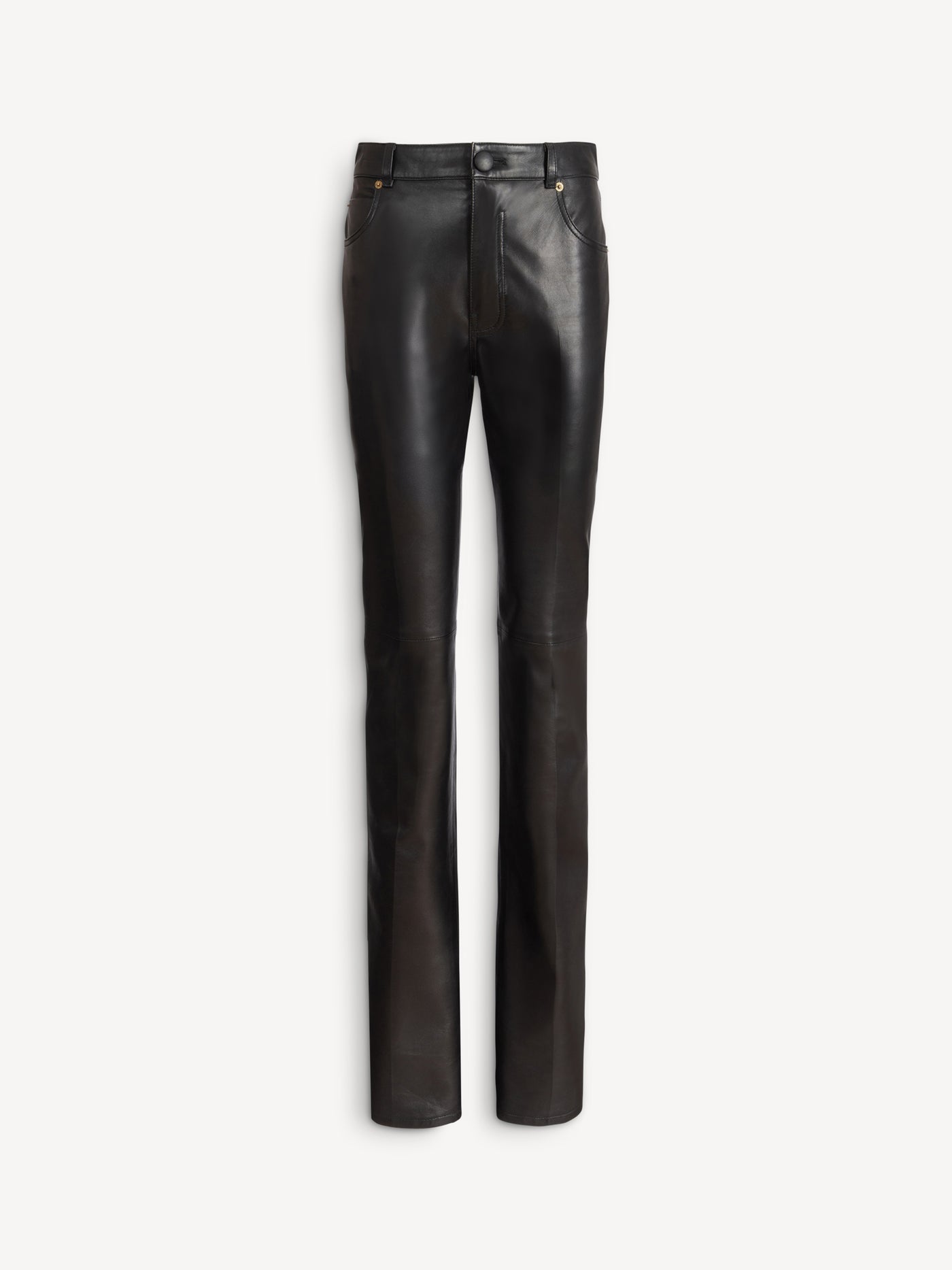 Pantaloni a vita alta in pelle