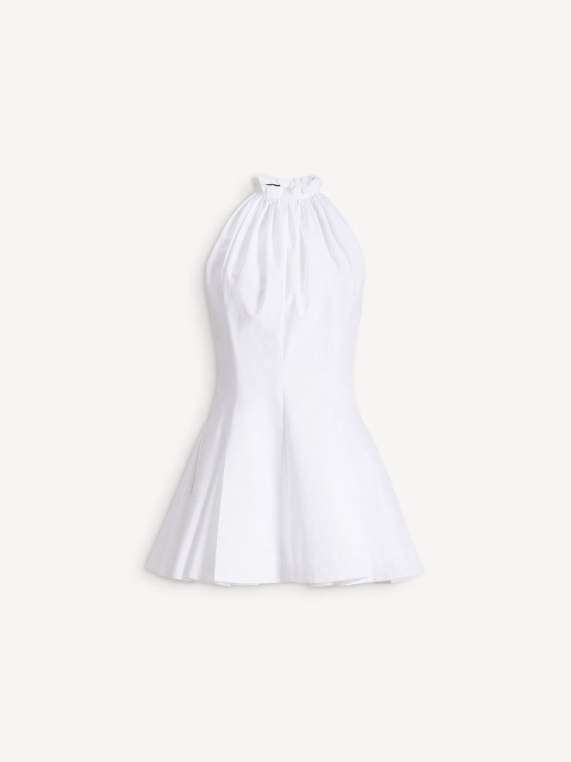 Flared cotton poplin dress