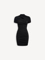 Vestido bodycon drapeado de jersey