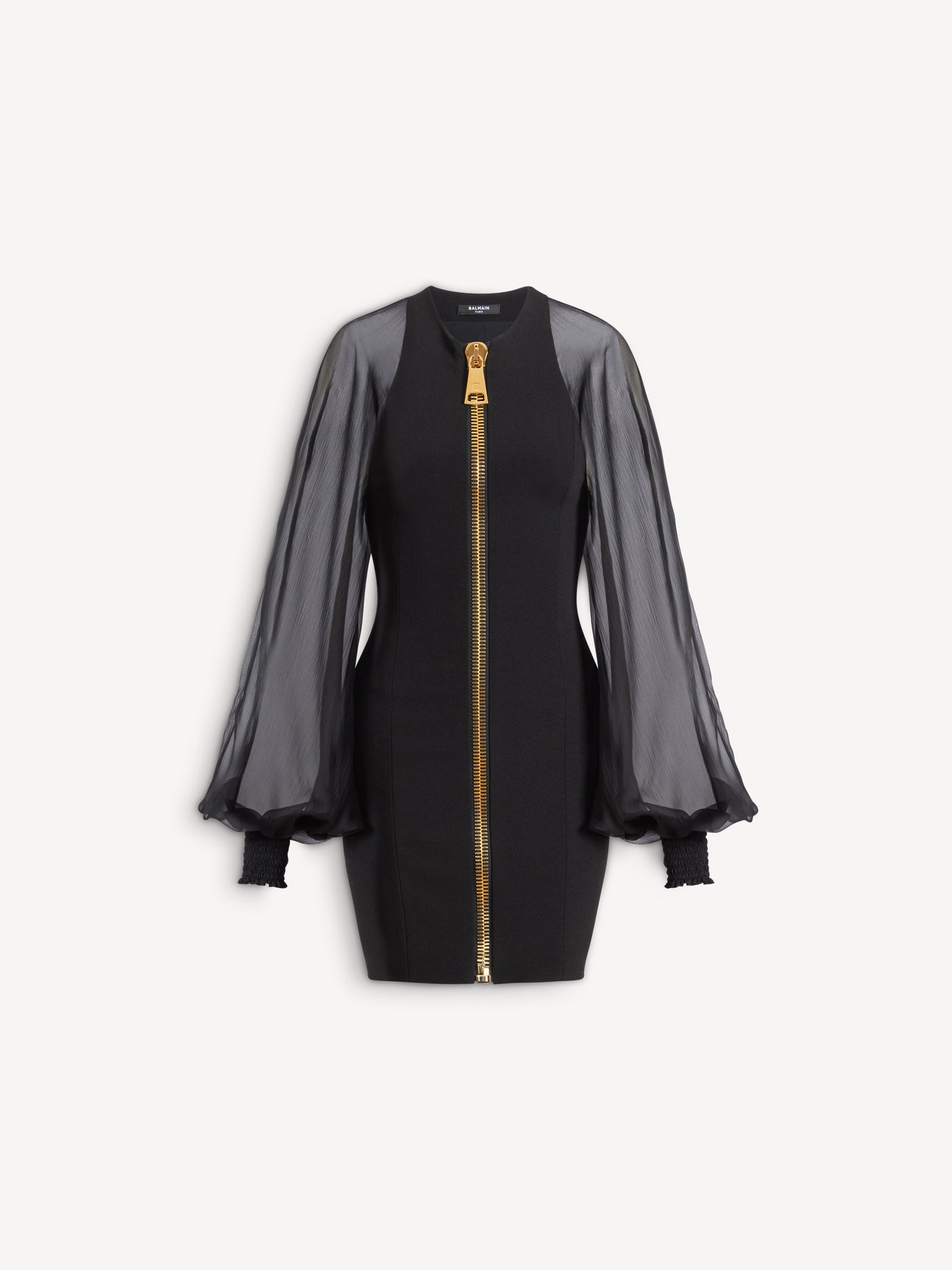 Kurzes Kleid aus Jersey und Musselin