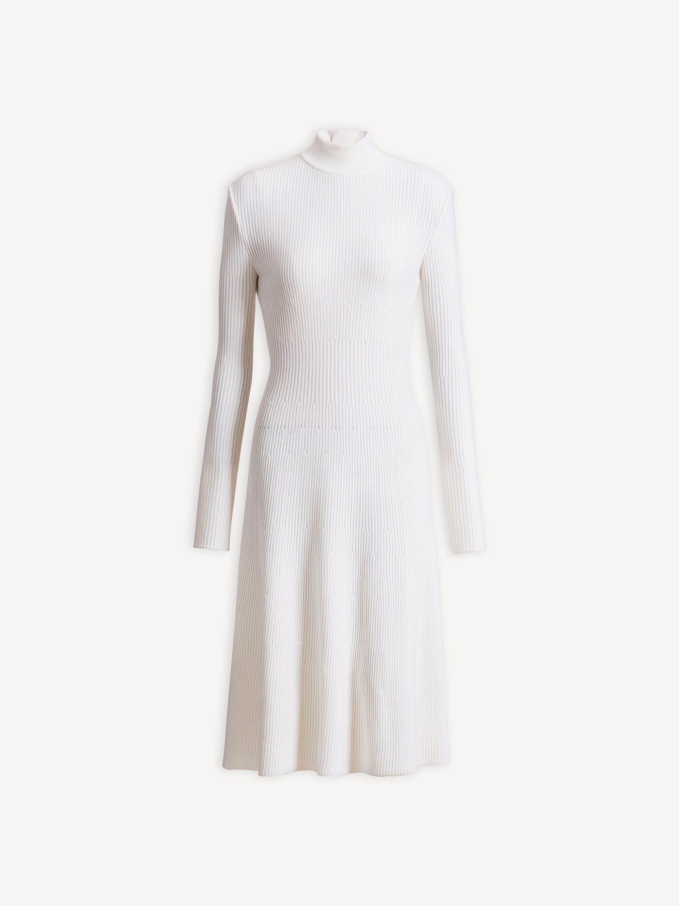 Langes Kleid aus geripptem Gewebe