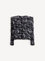 Chaqueta Spencer de tweed con flecos