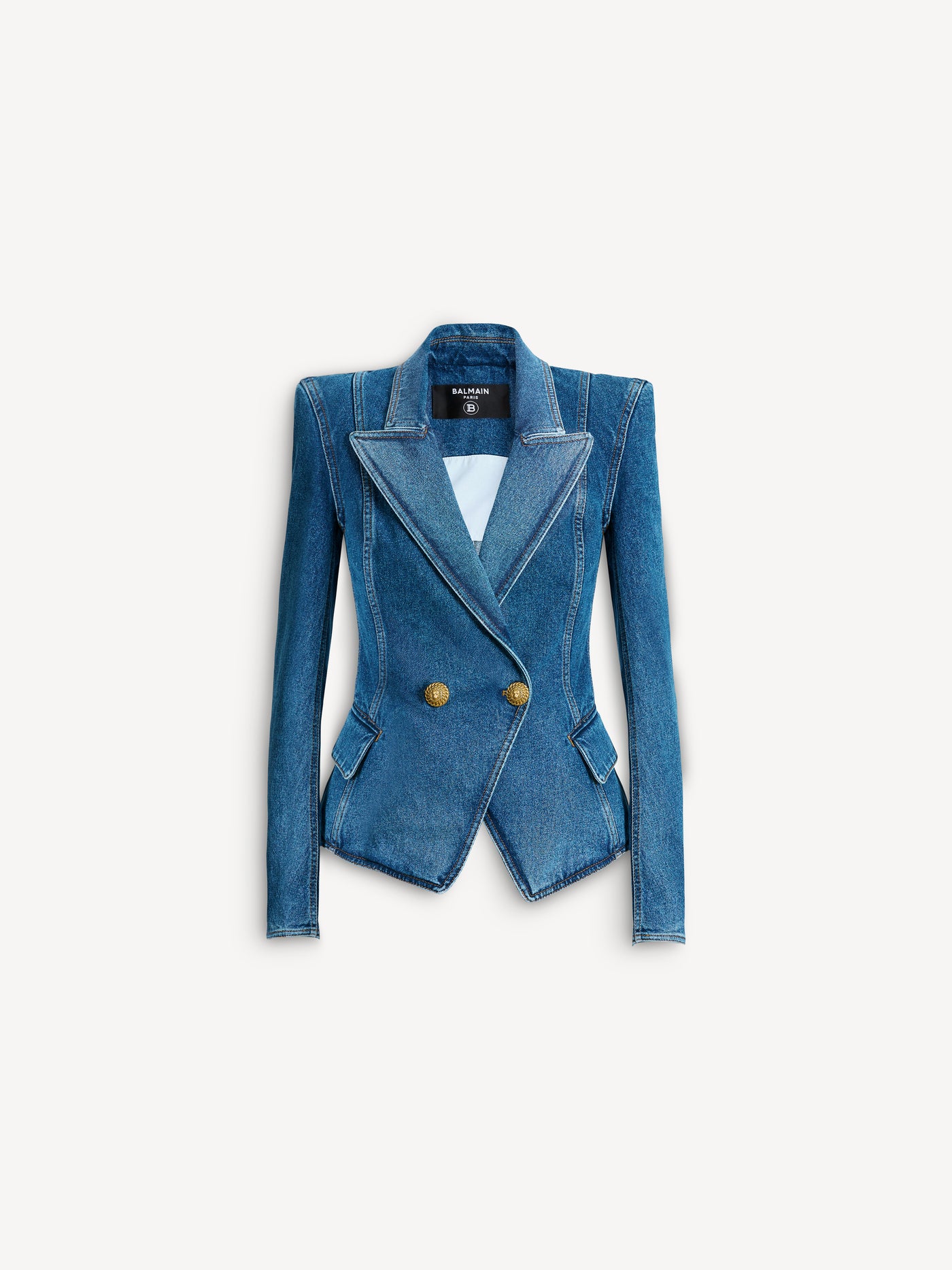 Jeansjacke mit zwei Knöpfen