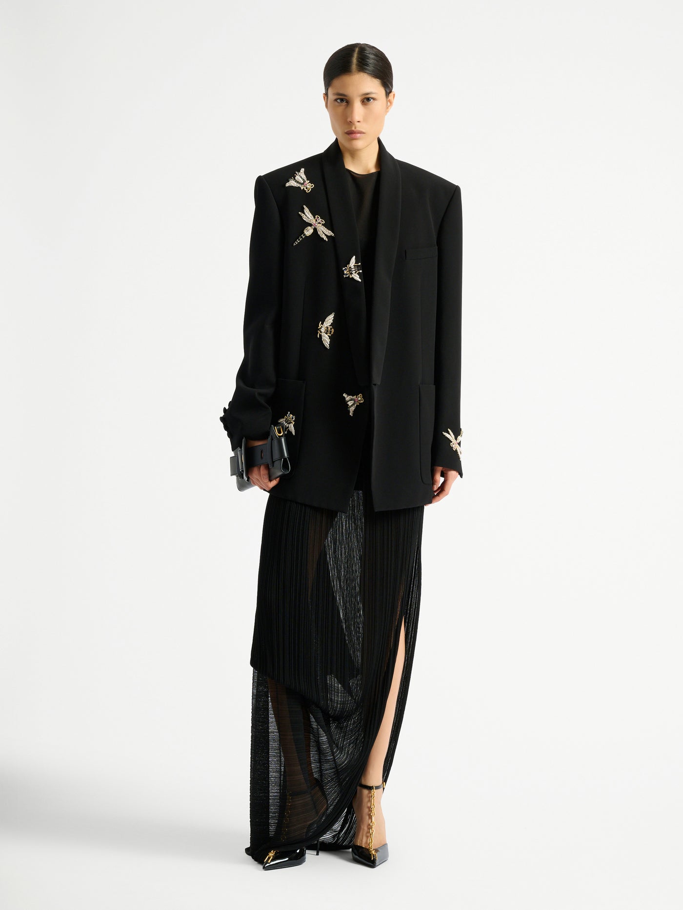 Bestickte Balmain Insect Jacke
