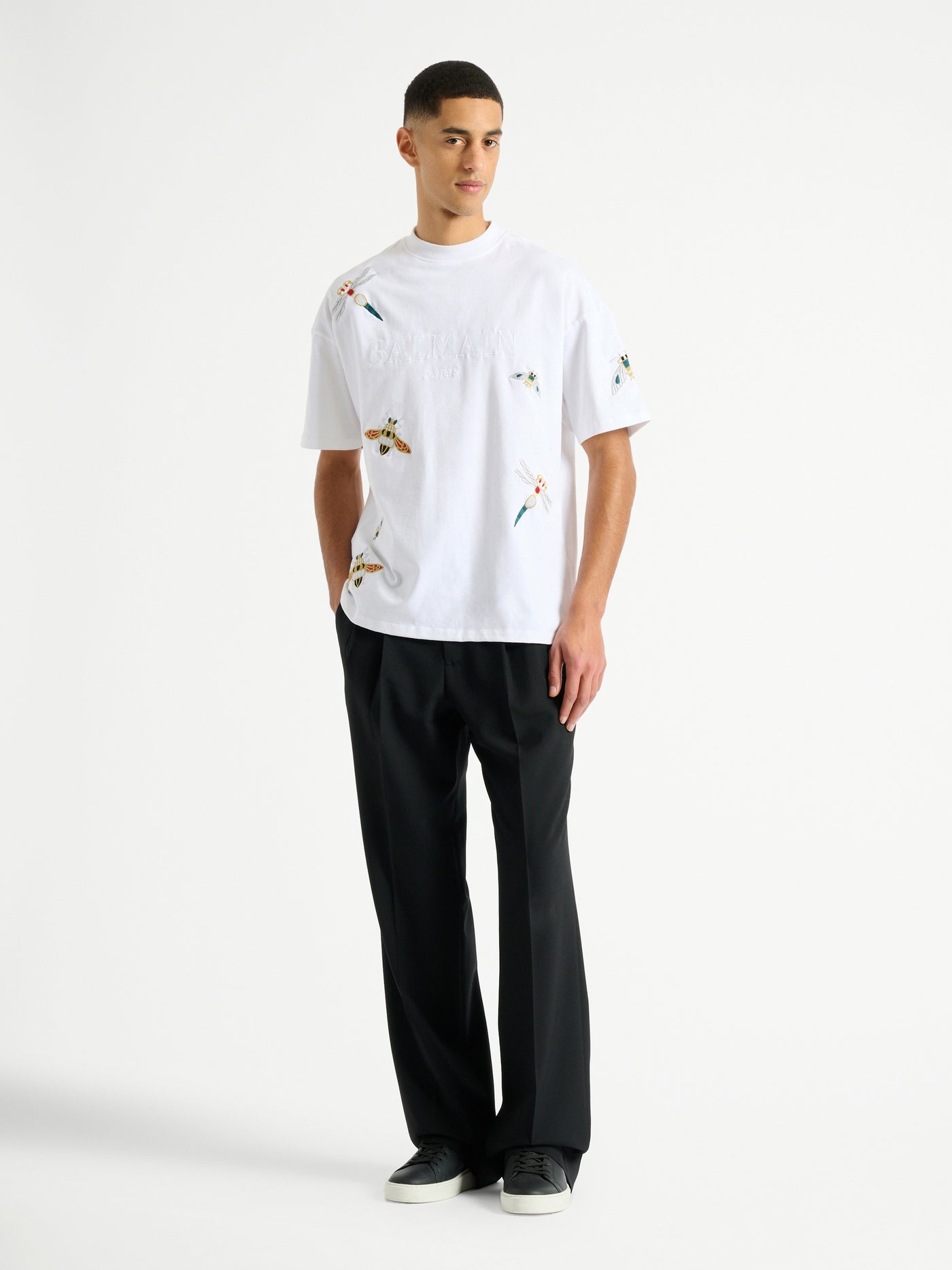Besticktes Balmain Insect T-Shirt