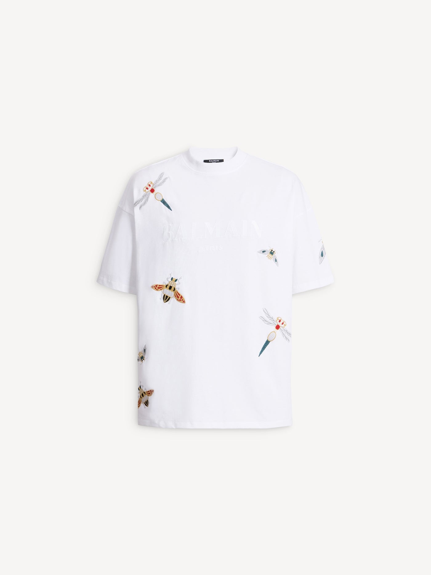 Besticktes Balmain Insect T-Shirt