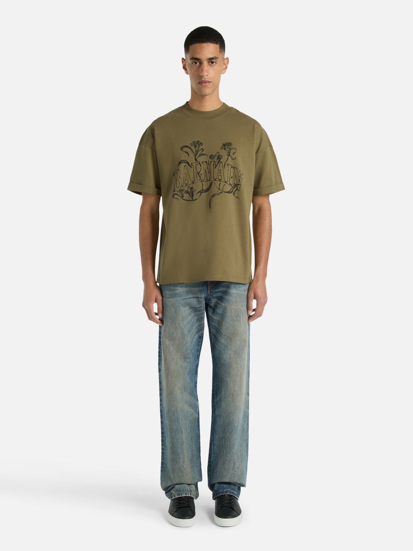 Bedrucktes Balmain Bloom T-Shirt