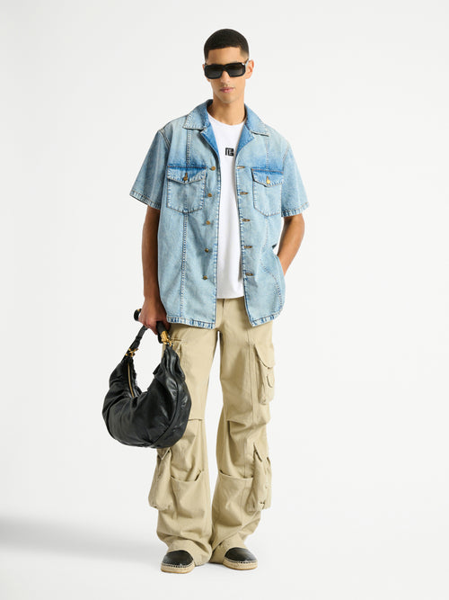 Camisa de denim lavado Light Blue