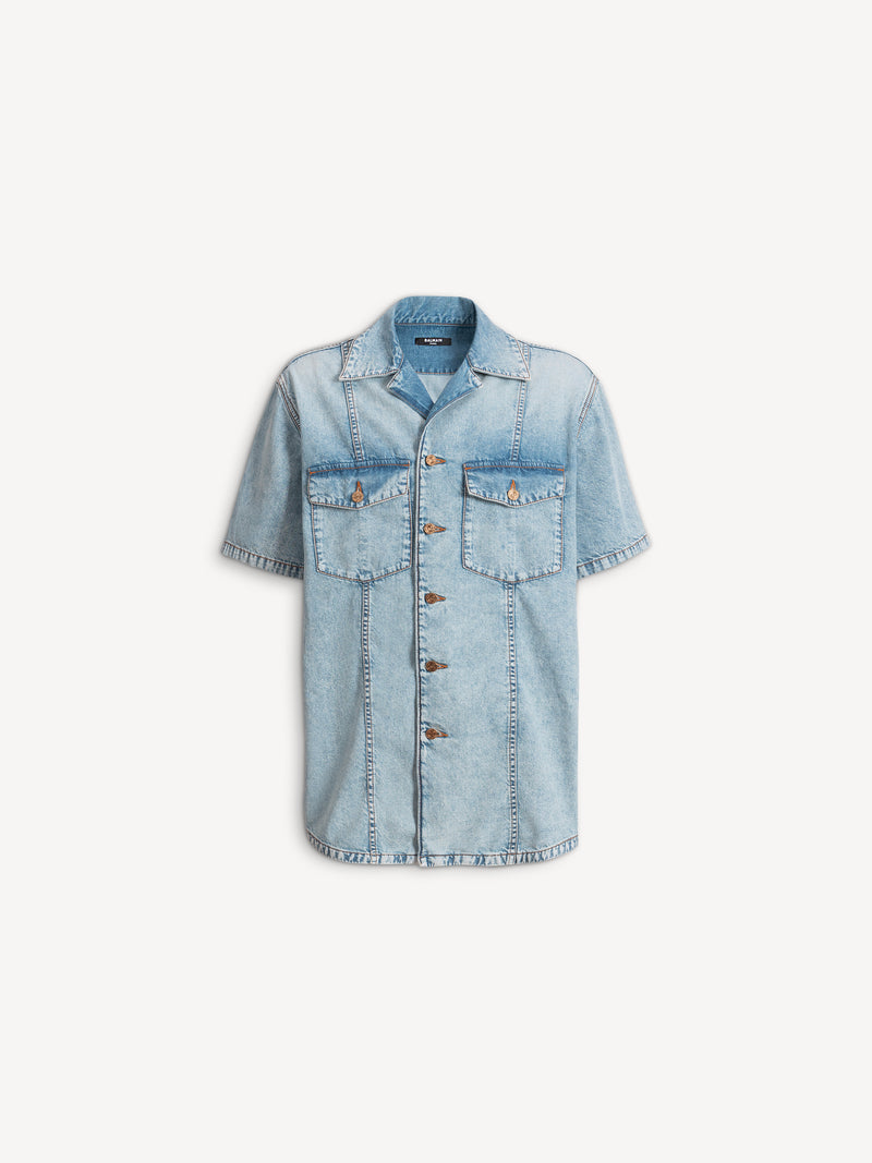Chemise en denim délavé Light blue