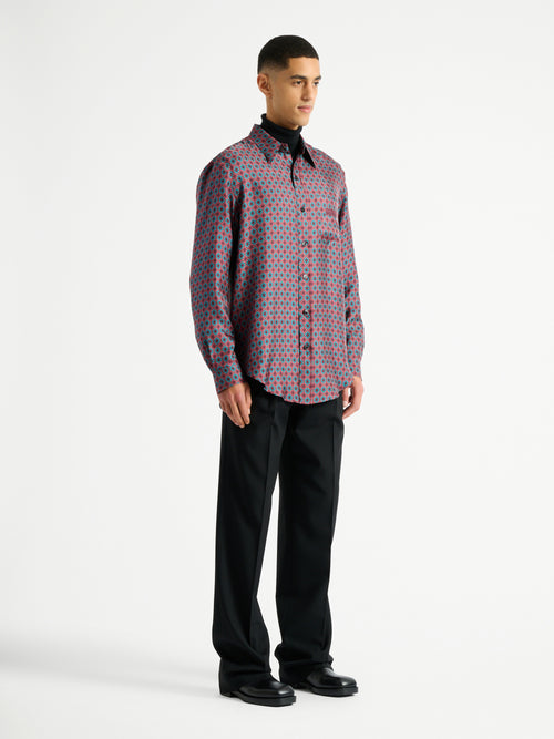 Camisa de seda con estampado