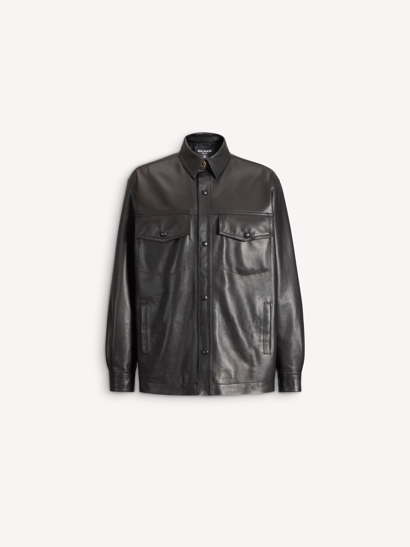 Overshirt in pelle