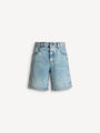 Bermuda en denim délavé Light blue